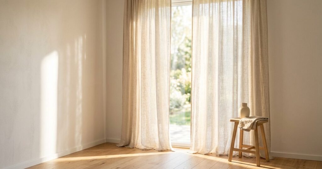 Luz de sol entrando por unas cortinas de lino, recuperar la ilusión después del cáncer
